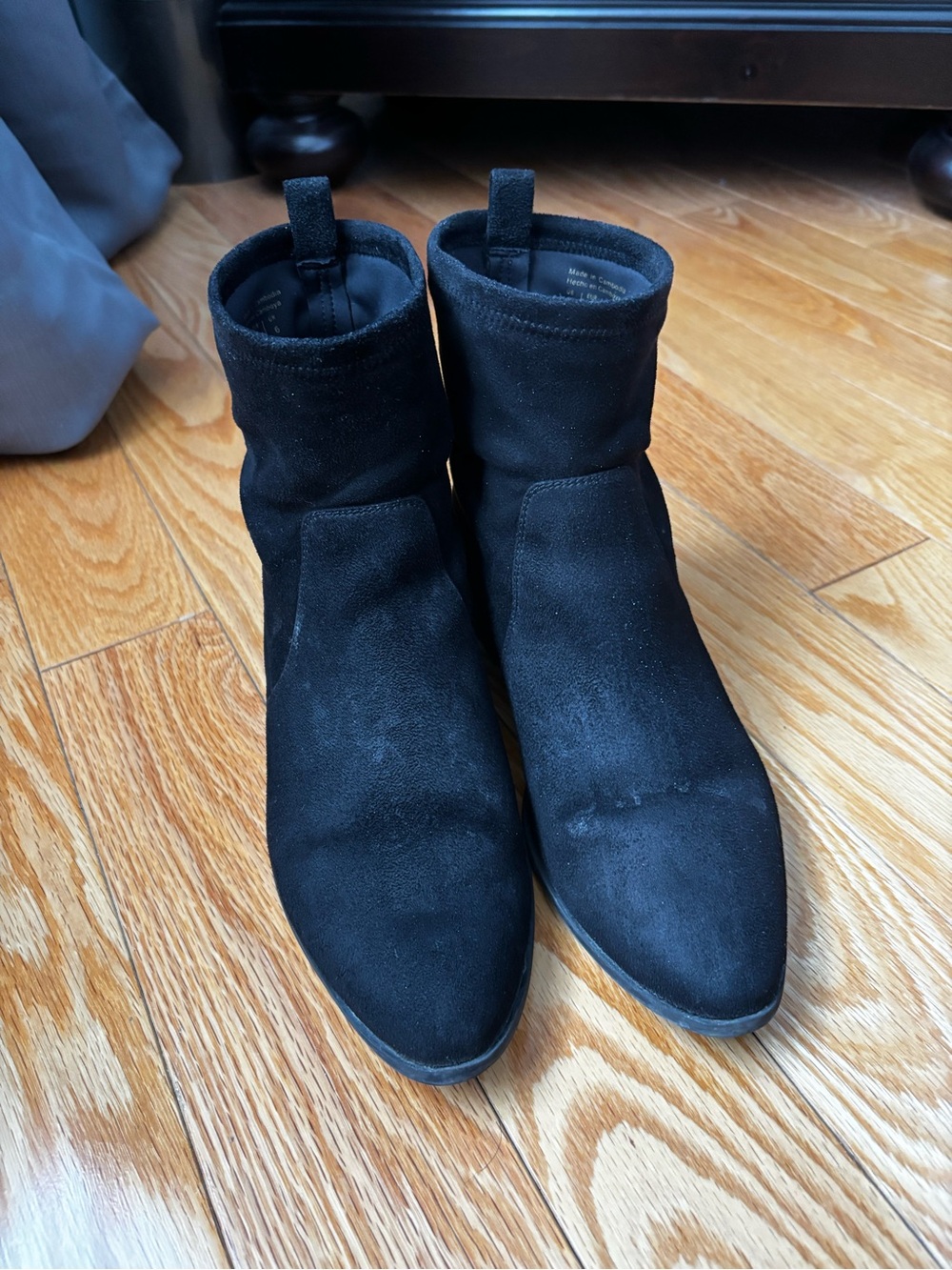 Aldo Black Suede Ankle Boots